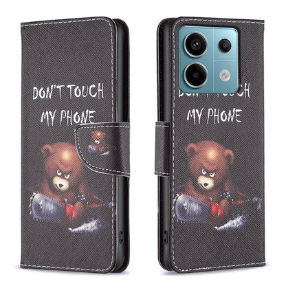 For Xiaomi Redmi Note 13 Pro 5G / Poco X6 5G Wallet Case Pattern Folio Leather Cell Phone Cover