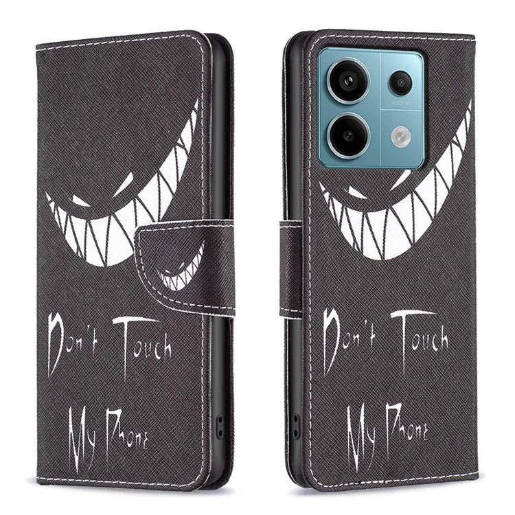 For Xiaomi Redmi Note 13 Pro 5G / Poco X6 5G Wallet Case Pattern Folio Leather Cell Phone Cover