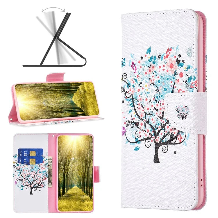 For Xiaomi Redmi Note 13 Pro 5G / Poco X6 5G Wallet Case Pattern Folio Leather Cell Phone Cover