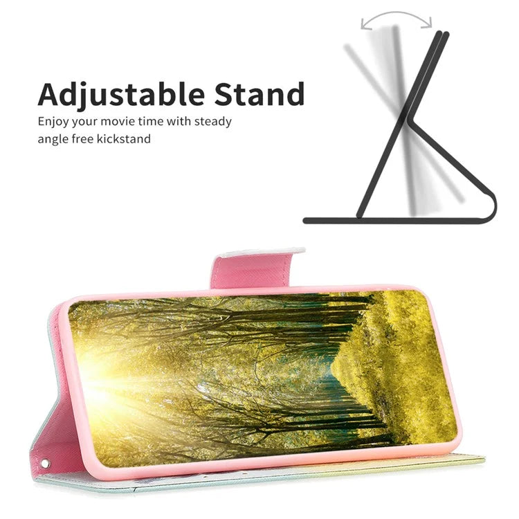 For Xiaomi Redmi Note 13 Pro 5G / Poco X6 5G Wallet Case Pattern Folio Leather Cell Phone Cover