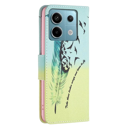 For Xiaomi Redmi Note 13 Pro 5G / Poco X6 5G Wallet Case Pattern Folio Leather Cell Phone Cover