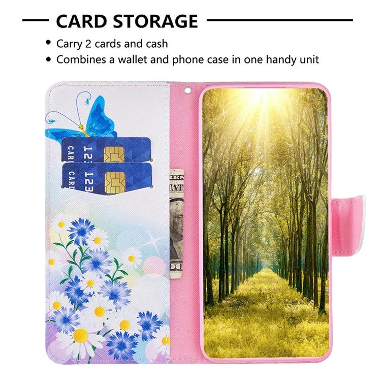 For Xiaomi Redmi Note 13 Pro 5G / Poco X6 5G Wallet Case Pattern Folio Leather Cell Phone Cover