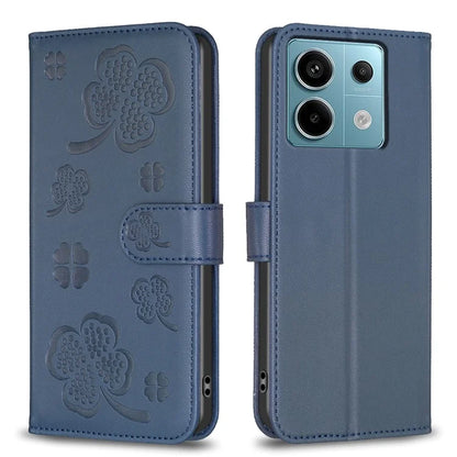 For Xiaomi Redmi Note 13 Pro 5G / Poco X6 5G Leather Case Lucky Clover Pattern Protection Shell Phone Cover