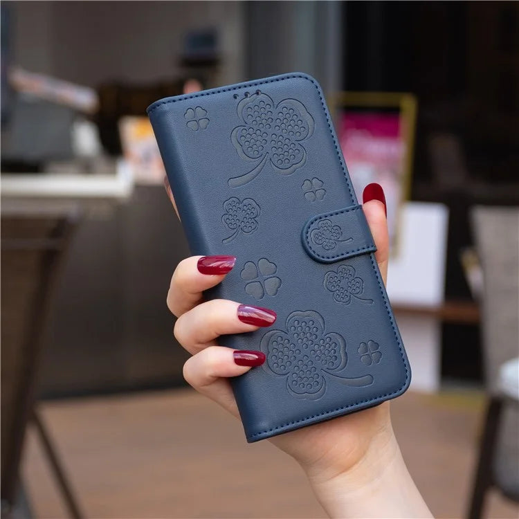 For Xiaomi Redmi Note 13 Pro 5G / Poco X6 5G Leather Case Lucky Clover Pattern Protection Shell Phone Cover