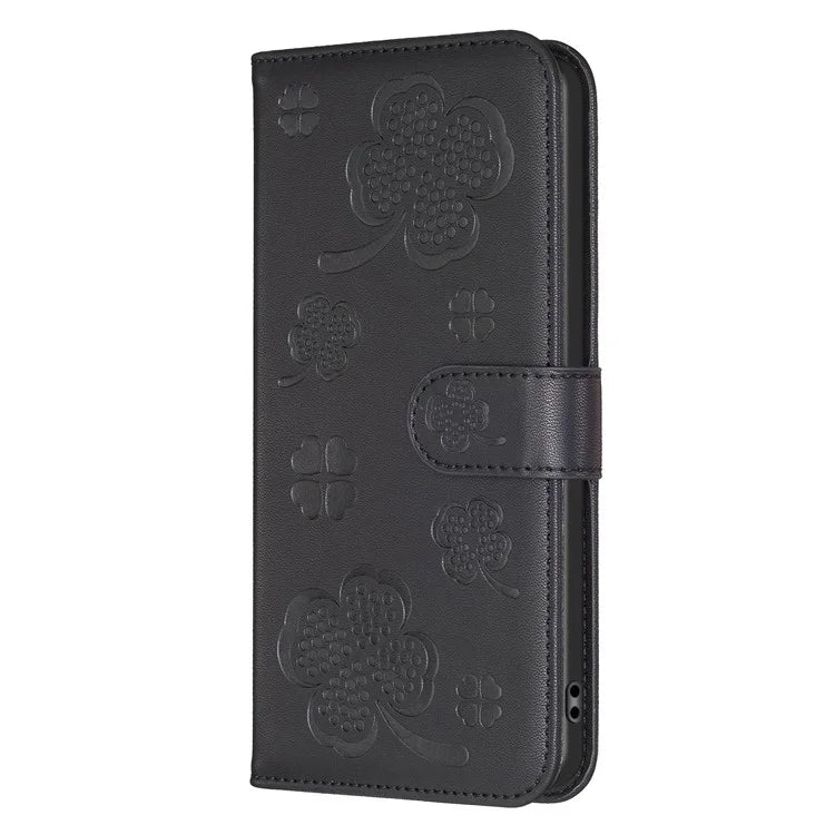 For Xiaomi Redmi Note 13 Pro 5G / Poco X6 5G Leather Case Lucky Clover Pattern Protection Shell Phone Cover