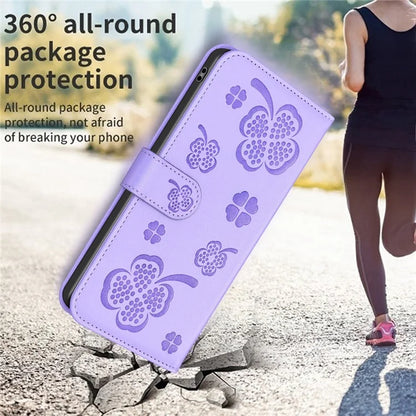 For Xiaomi Redmi Note 13 Pro 5G / Poco X6 5G Leather Case Lucky Clover Pattern Protection Shell Phone Cover