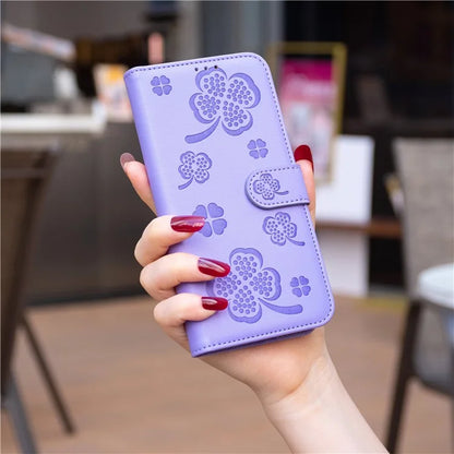 For Xiaomi Redmi Note 13 Pro 5G / Poco X6 5G Leather Case Lucky Clover Pattern Protection Shell Phone Cover