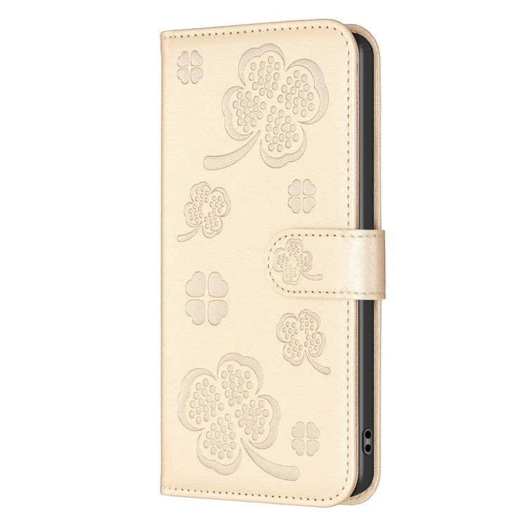 For Xiaomi Redmi Note 13 Pro 5G / Poco X6 5G Leather Case Lucky Clover Pattern Protection Shell Phone Cover