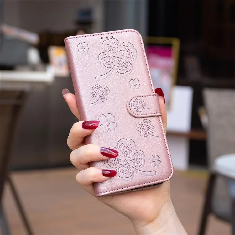 For Xiaomi Redmi Note 13 Pro 5G / Poco X6 5G Leather Case Lucky Clover Pattern Protection Shell Phone Cover