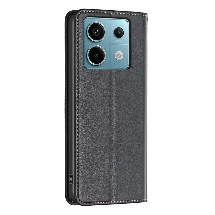 BINFEN COLOR BF18 For Xiaomi Redmi Note 13 Pro 5G / Poco X6 5G PU Leather Case Magnetic Auto-absorbed Phone Cover