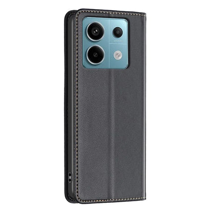 BINFEN COLOR BF18 For Xiaomi Redmi Note 13 Pro 5G / Poco X6 5G PU Leather Case Magnetic Auto-absorbed Phone Cover