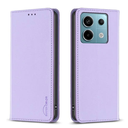 BINFEN COLOR BF18 For Xiaomi Redmi Note 13 Pro 5G / Poco X6 5G PU Leather Case Magnetic Auto-absorbed Phone Cover