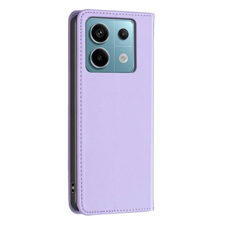 BINFEN COLOR BF18 For Xiaomi Redmi Note 13 Pro 5G / Poco X6 5G PU Leather Case Magnetic Auto-absorbed Phone Cover