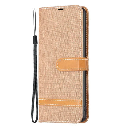 For Xiaomi Redmi Note 13 Pro 5G / Poco X6 5G Case Jeans Cloth Splicing Leather Phone Cover