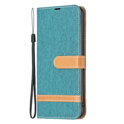 For Xiaomi Redmi Note 13 Pro 5G / Poco X6 5G Case Jeans Cloth Splicing Leather Phone Cover