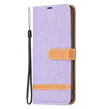 For Xiaomi Redmi Note 13 Pro 5G / Poco X6 5G Case Jeans Cloth Splicing Leather Phone Cover