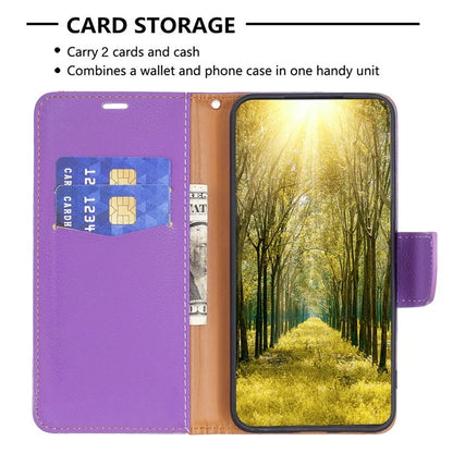 For Xiaomi Redmi Note 13 Pro 5G / Poco X6 5G Phone Case Solid Color PU Leather Stand View Cover Litchi Texture