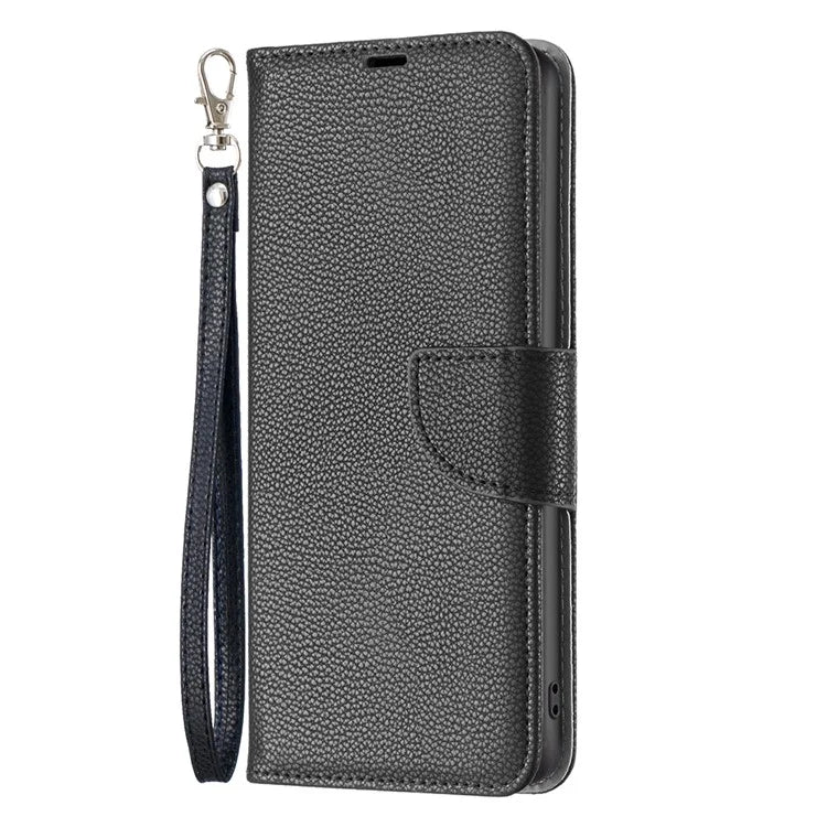 For Xiaomi Redmi Note 13 Pro 5G / Poco X6 5G Phone Case Solid Color PU Leather Stand View Cover Litchi Texture