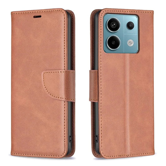 For Xiaomi Redmi Note 13 Pro 5G / Poco X6 5G Leather Wallet Case Solid Color Stand Phone Cover