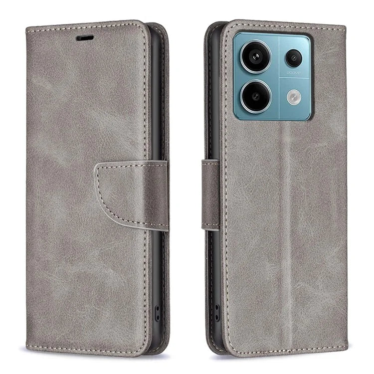 For Xiaomi Redmi Note 13 Pro 5G / Poco X6 5G Leather Wallet Case Solid Color Stand Phone Cover