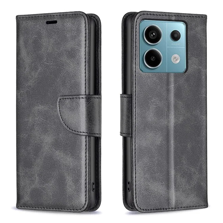 For Xiaomi Redmi Note 13 Pro 5G / Poco X6 5G Leather Wallet Case Solid Color Stand Phone Cover