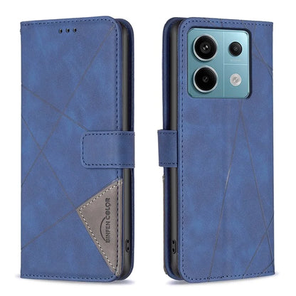 BINFEN COLOR BF05 For Xiaomi Redmi Note 13 Pro 5G / Poco X6 5G Phone Case PU Leather Cover Geometric Imprinted