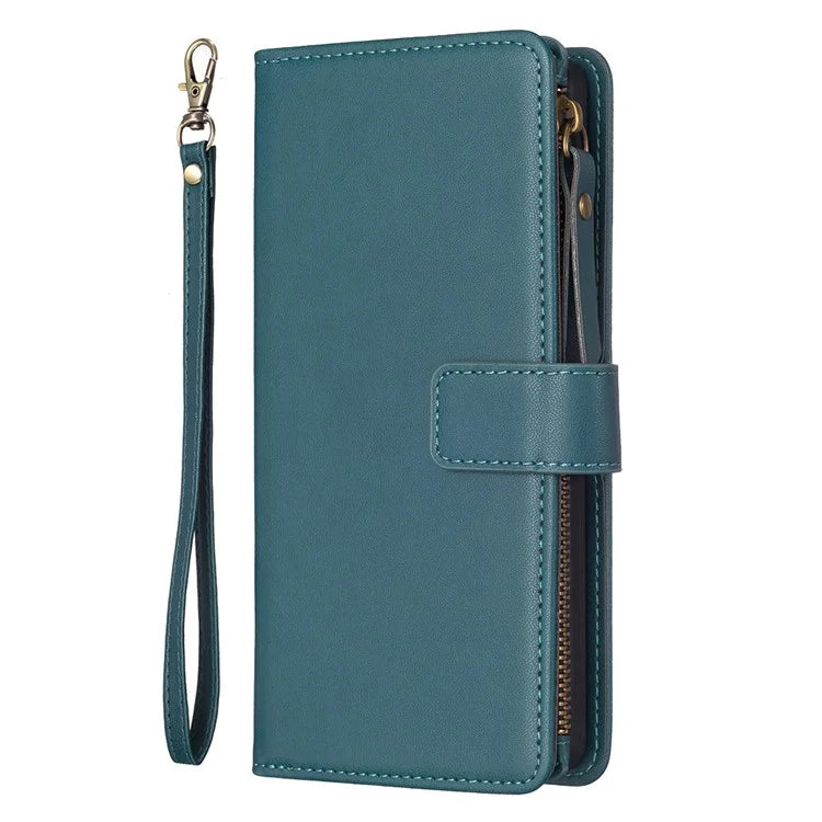 BF Style-19 for Xiaomi Redmi Note 13 Pro 5G / Poco X6 5G Leather Case Card Holder Zipper Pocket Phone Cover