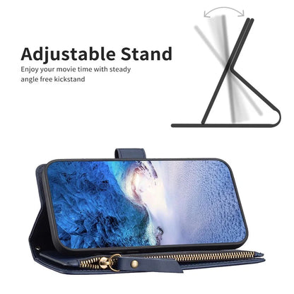 BF Style-19 for Xiaomi Redmi Note 13 Pro 5G / Poco X6 5G Leather Case Card Holder Zipper Pocket Phone Cover