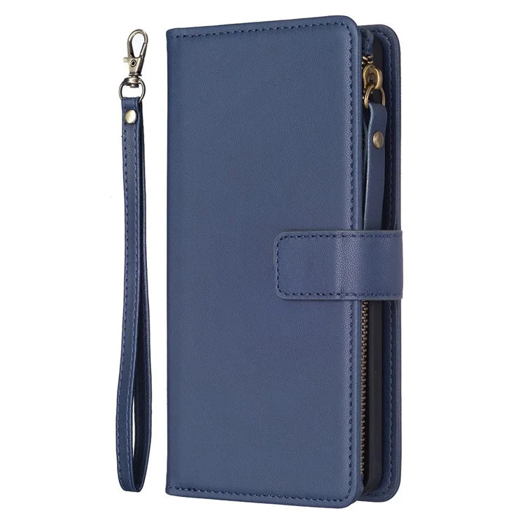 BF Style-19 for Xiaomi Redmi Note 13 Pro 5G / Poco X6 5G Leather Case Card Holder Zipper Pocket Phone Cover