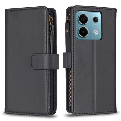 BF Style-19 for Xiaomi Redmi Note 13 Pro 5G / Poco X6 5G Leather Case Card Holder Zipper Pocket Phone Cover