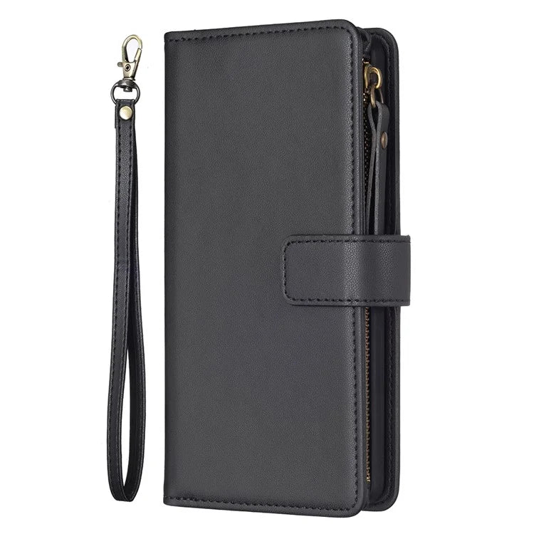 BF Style-19 for Xiaomi Redmi Note 13 Pro 5G / Poco X6 5G Leather Case Card Holder Zipper Pocket Phone Cover