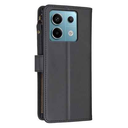 BF Style-19 for Xiaomi Redmi Note 13 Pro 5G / Poco X6 5G Leather Case Card Holder Zipper Pocket Phone Cover