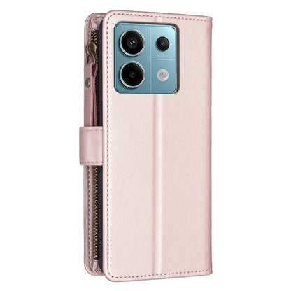 BF Style-19 for Xiaomi Redmi Note 13 Pro 5G / Poco X6 5G Leather Case Card Holder Zipper Pocket Phone Cover