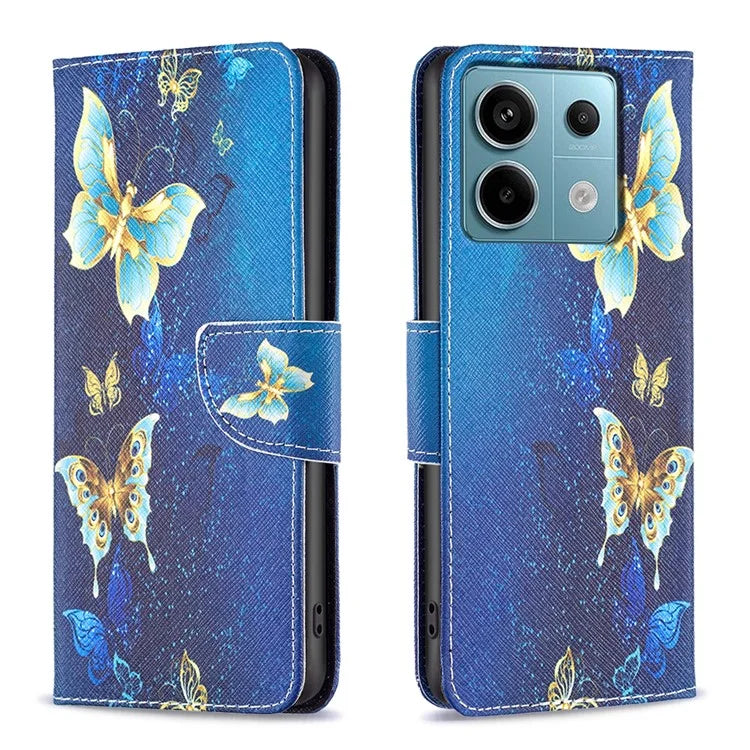 For Xiaomi Redmi Note 13 Pro 5G / Poco X6 5G Case Leather Cover with Wallet Pattern Printing