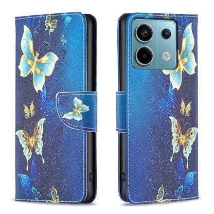 For Xiaomi Redmi Note 13 Pro 5G / Poco X6 5G Case Leather Cover with Wallet Pattern Printing