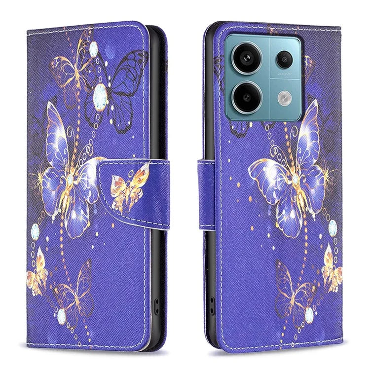 For Xiaomi Redmi Note 13 Pro 5G / Poco X6 5G Case Leather Cover with Wallet Pattern Printing