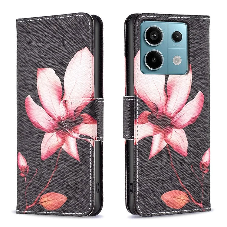 For Xiaomi Redmi Note 13 Pro 5G / Poco X6 5G Case Leather Cover with Wallet Pattern Printing