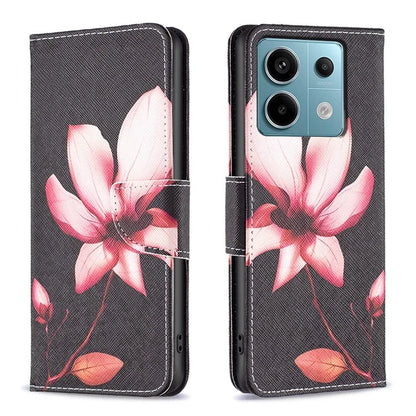 For Xiaomi Redmi Note 13 Pro 5G / Poco X6 5G Case Leather Cover with Wallet Pattern Printing