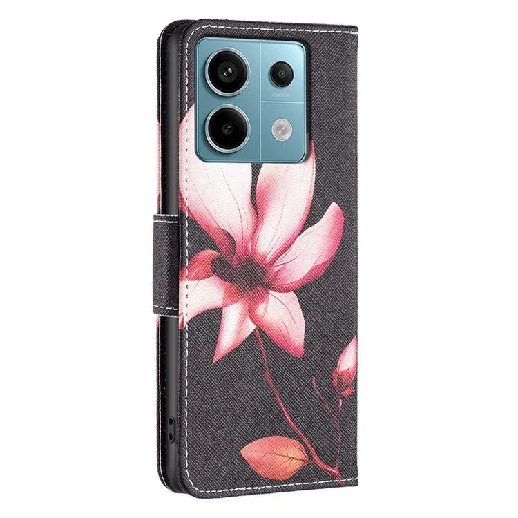 For Xiaomi Redmi Note 13 Pro 5G / Poco X6 5G Case Leather Cover with Wallet Pattern Printing