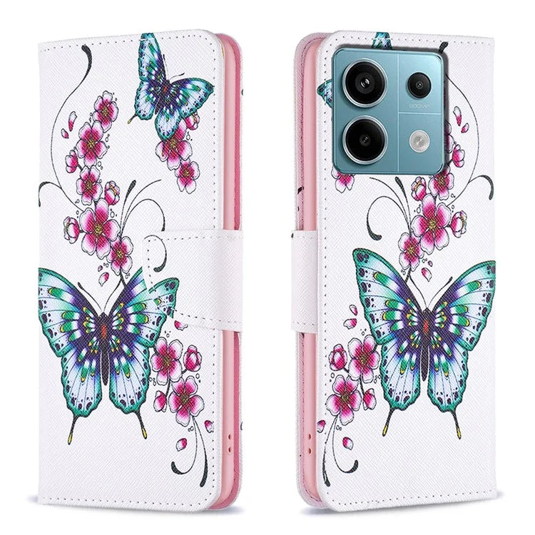For Xiaomi Redmi Note 13 Pro 5G / Poco X6 5G Case Leather Cover with Wallet Pattern Printing