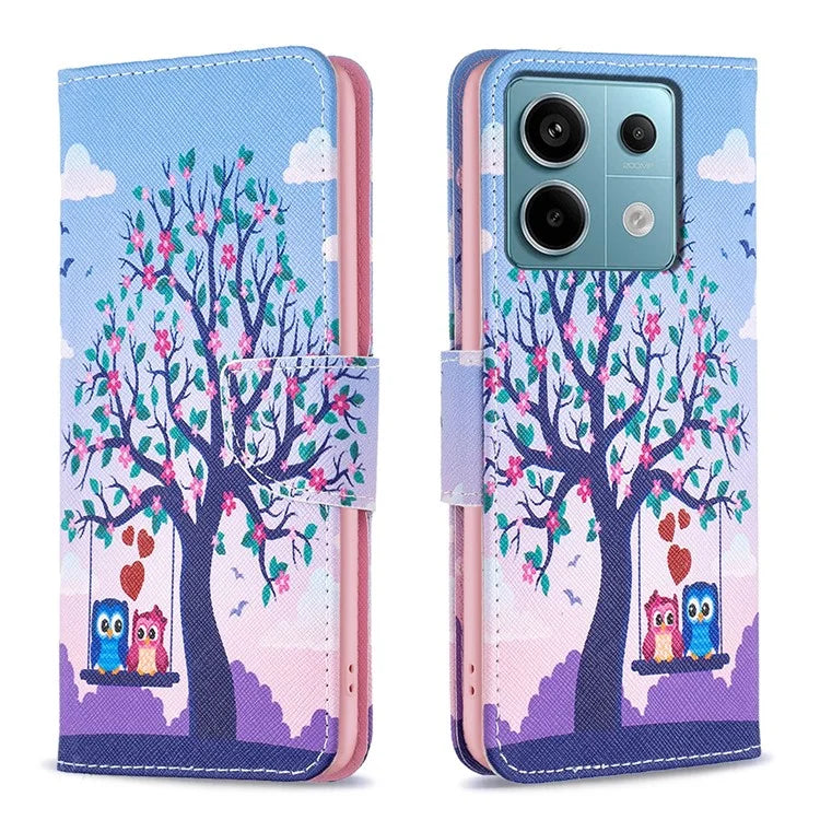 For Xiaomi Redmi Note 13 Pro 5G / Poco X6 5G Case Leather Cover with Wallet Pattern Printing
