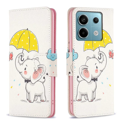 For Xiaomi Redmi Note 13 Pro 5G / Poco X6 5G Case Leather Cover with Wallet Pattern Printing