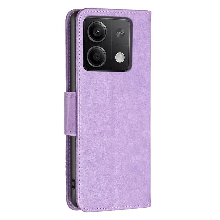 For Xiaomi Redmi Note 13 5G Leather Case Wallet Phone Cover Butterfly Pattern