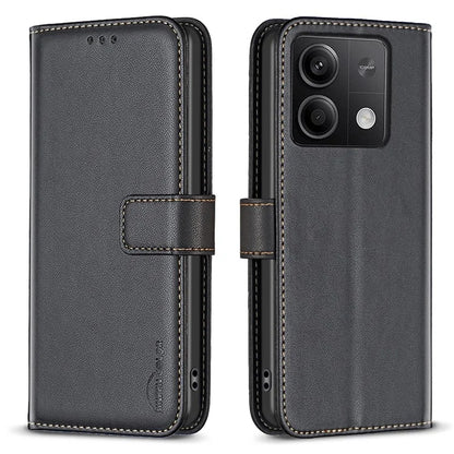BINFEN COLOR BF17 For Xiaomi Redmi Note 13 5G Case PU Leather Phone Cover Wallet