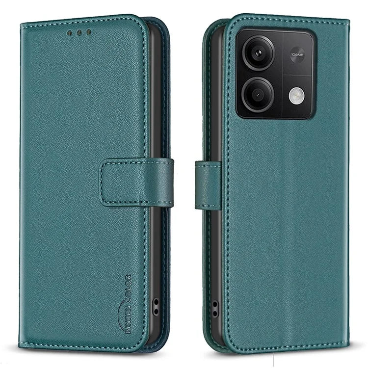 BINFEN COLOR BF17 For Xiaomi Redmi Note 13 5G Case PU Leather Phone Cover Wallet