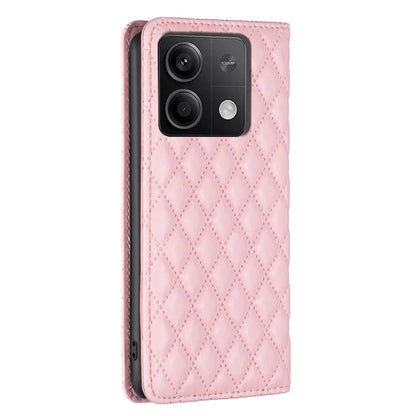 BINFEN COLOR BF Style-16 For Xiaomi Redmi Note 13 5G Case Card Holder PU Leather Phone Cover