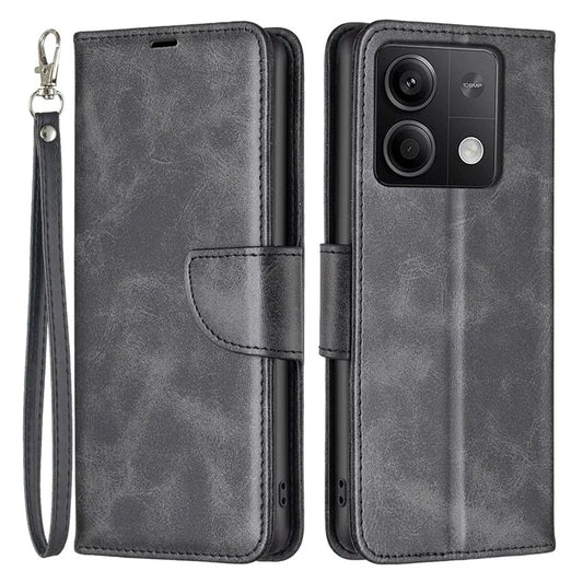 For Xiaomi Redmi Note 13 5G Leather Case Shockproof TPU Stand Solid Color Phone Cover