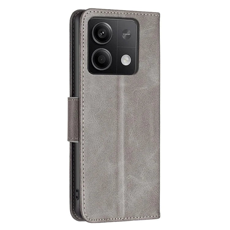 For Xiaomi Redmi Note 13 5G Leather Case Shockproof TPU Stand Solid Color Phone Cover