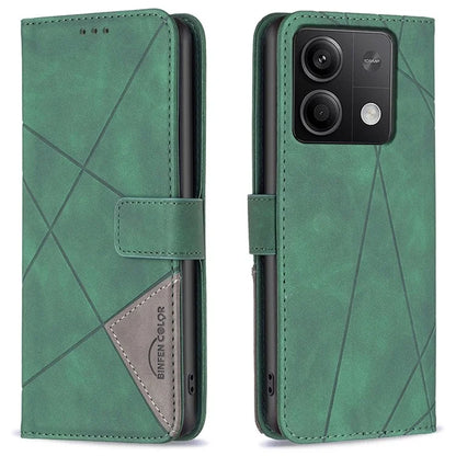 BINFEN COLOR BF05 For Xiaomi Redmi Note 13 5G Phone Case Leather Stand Flip Cover 3 Card Slots