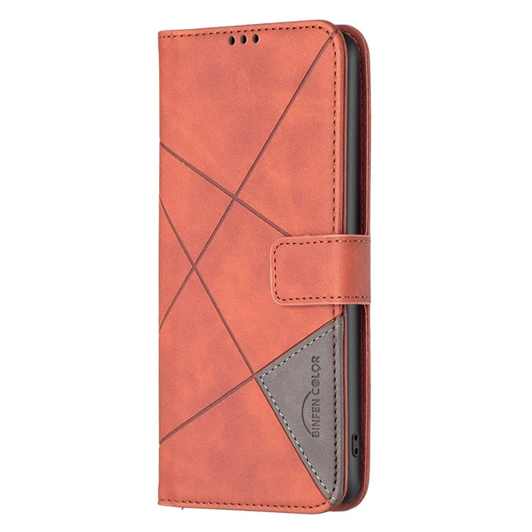 BINFEN COLOR BF05 For Xiaomi Redmi Note 13 5G Phone Case Leather Stand Flip Cover 3 Card Slots